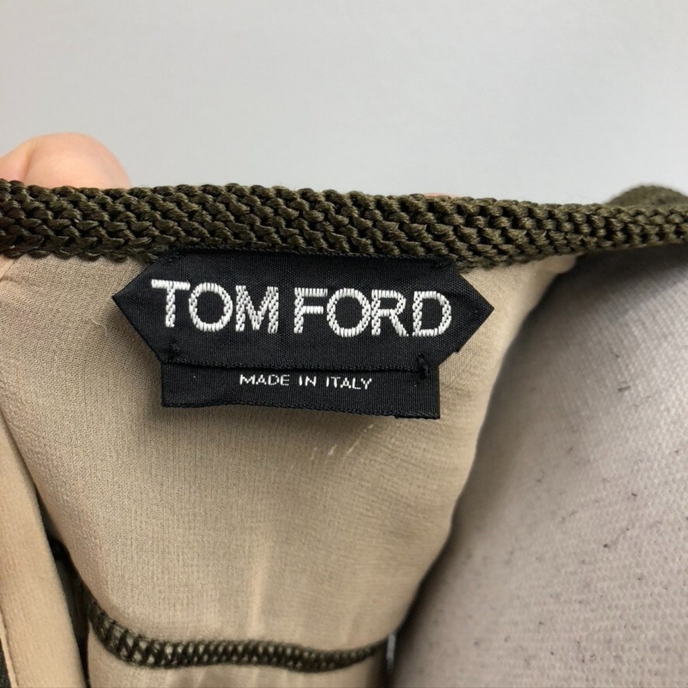 Tom Ford Olive Green Knit Top- Women - Picture 11 of 16